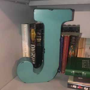 “J” Accent Letter Decoration- Turquoise